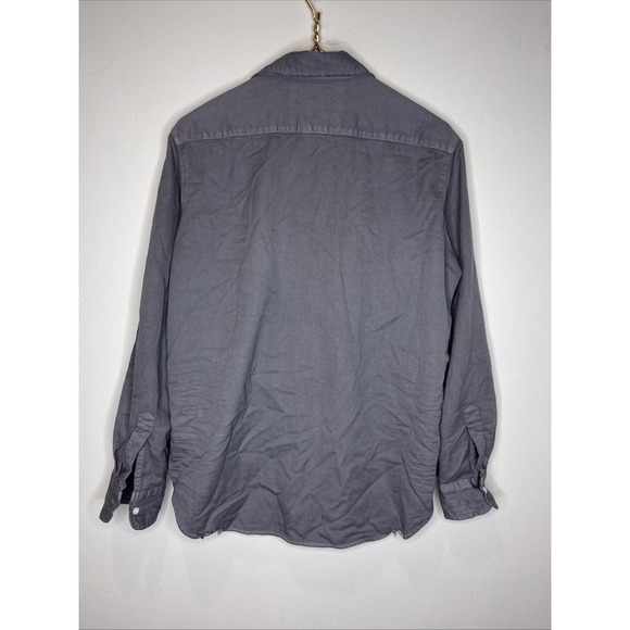 Womens Frank & Eileen Solid Grey Distressed Cotton Eileen Oxford Small S - Picture 6 of 10